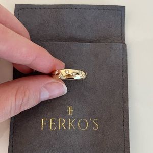 Ferko’s 14k 6MM Dome Star Setting Diamond Ring